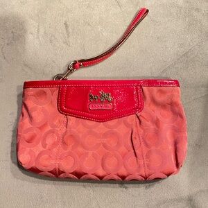 Coach wristlet hot pink